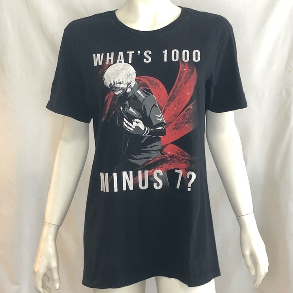 Tokyo Ghoul what’s 1000 minus 7? Anime Mens/unisex black t shirt size medium - Picture 8 of 10